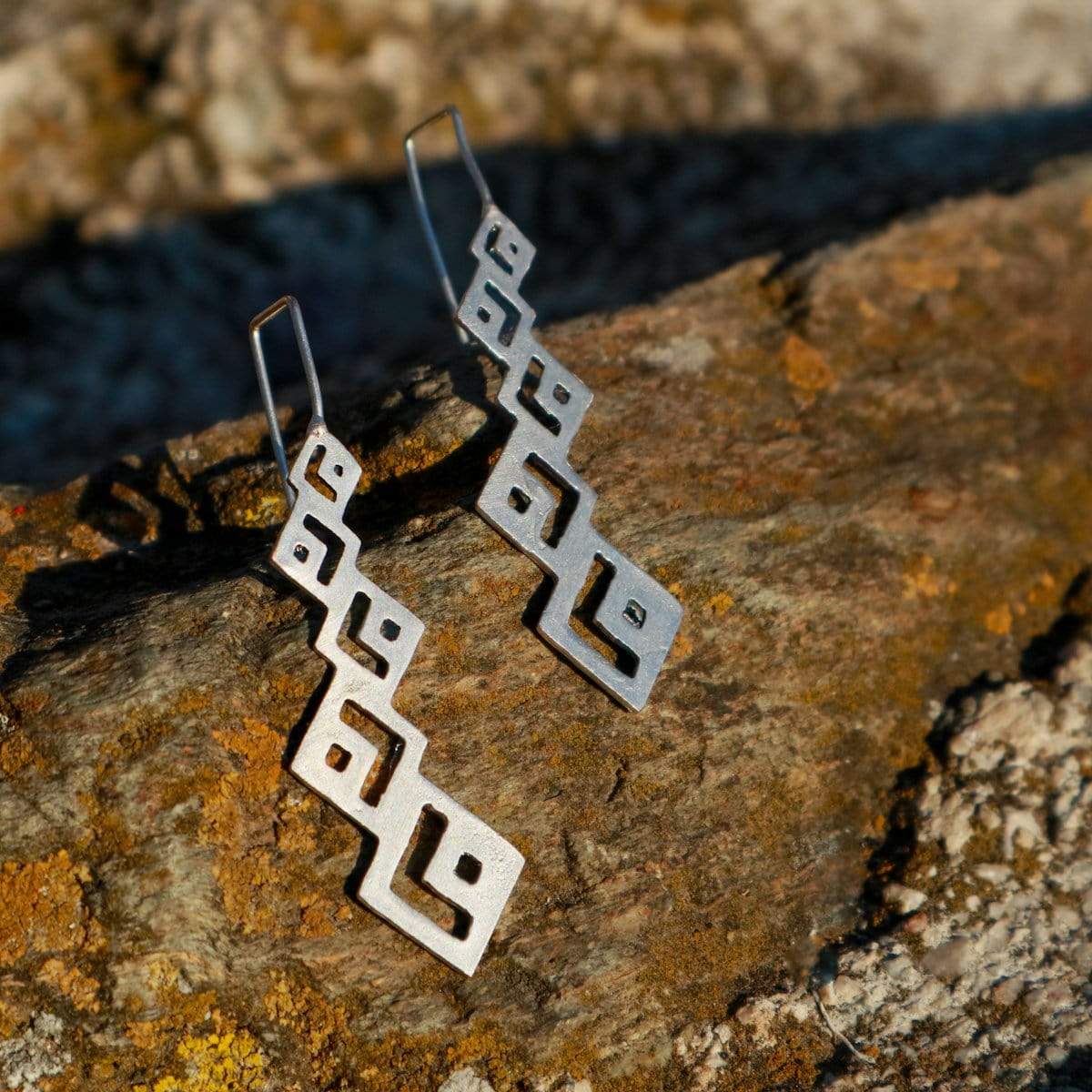 Ethnic earrings Pyramid Earrings