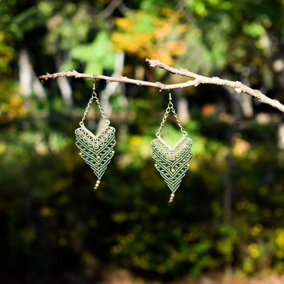 Macrame earrings Armenistis Armadillo Earrings