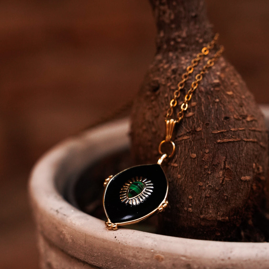 Necklaces Malachite Tear Necklace