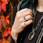 Rings Carved In Blue Ring