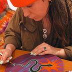 ethnic necklace Crescent Moon Necklace